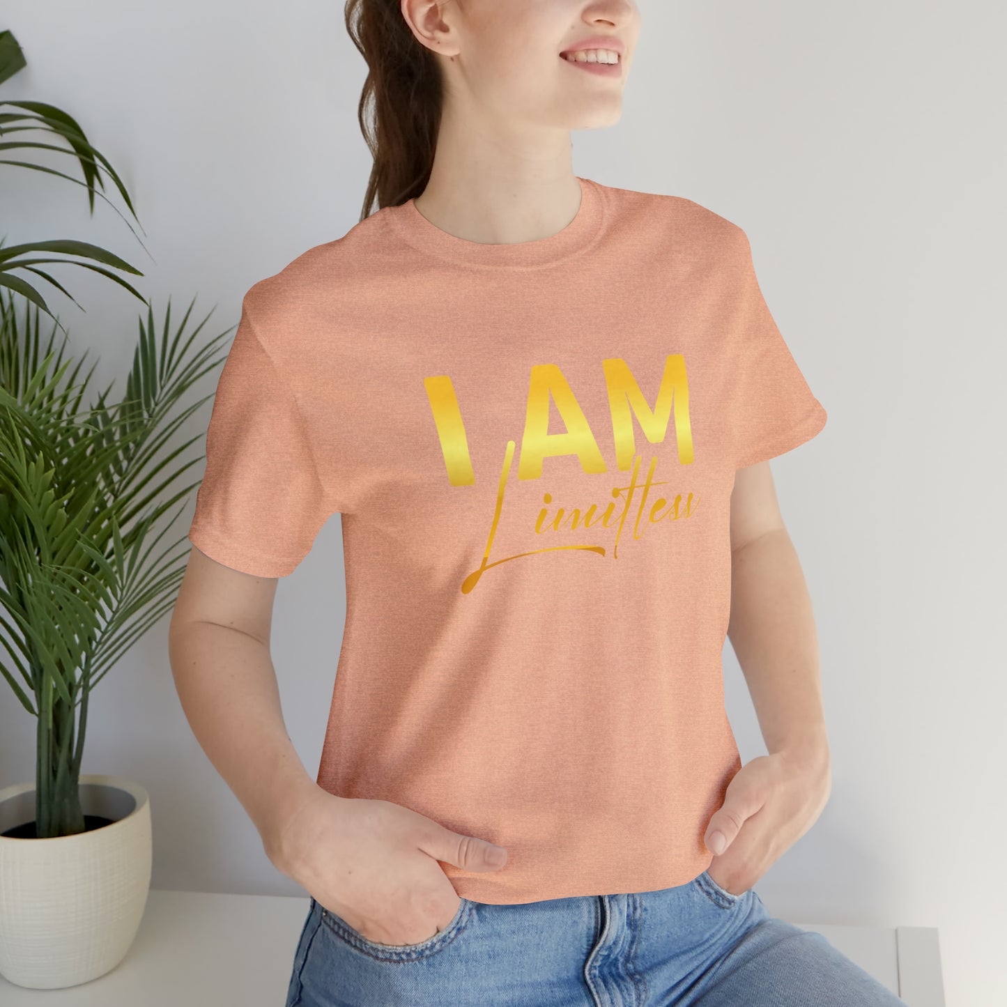 I Am Limitless -  Gold Logo- Unisex Jersey Short Sleeve Tee