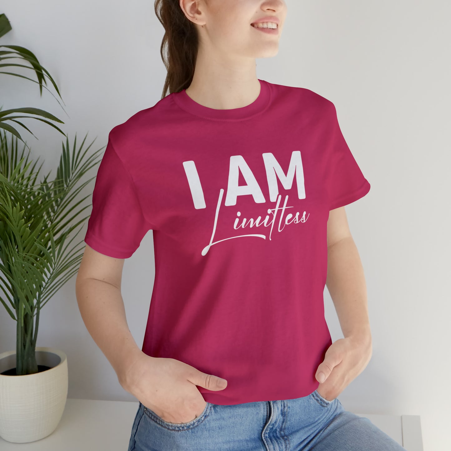 I Am Limitless - White Logo - Unisex Jersey Short Sleeve Tee