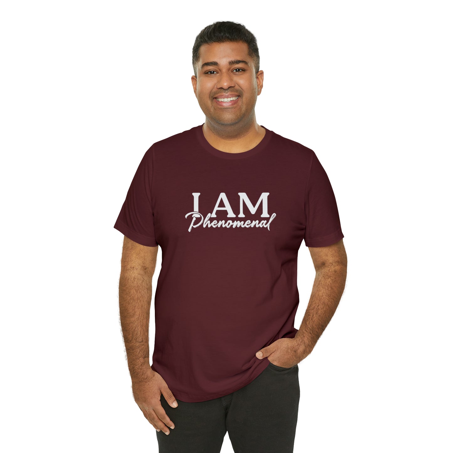 I Am Phenomenal - White Logo - Unisex Jersey Short Sleeve Tee