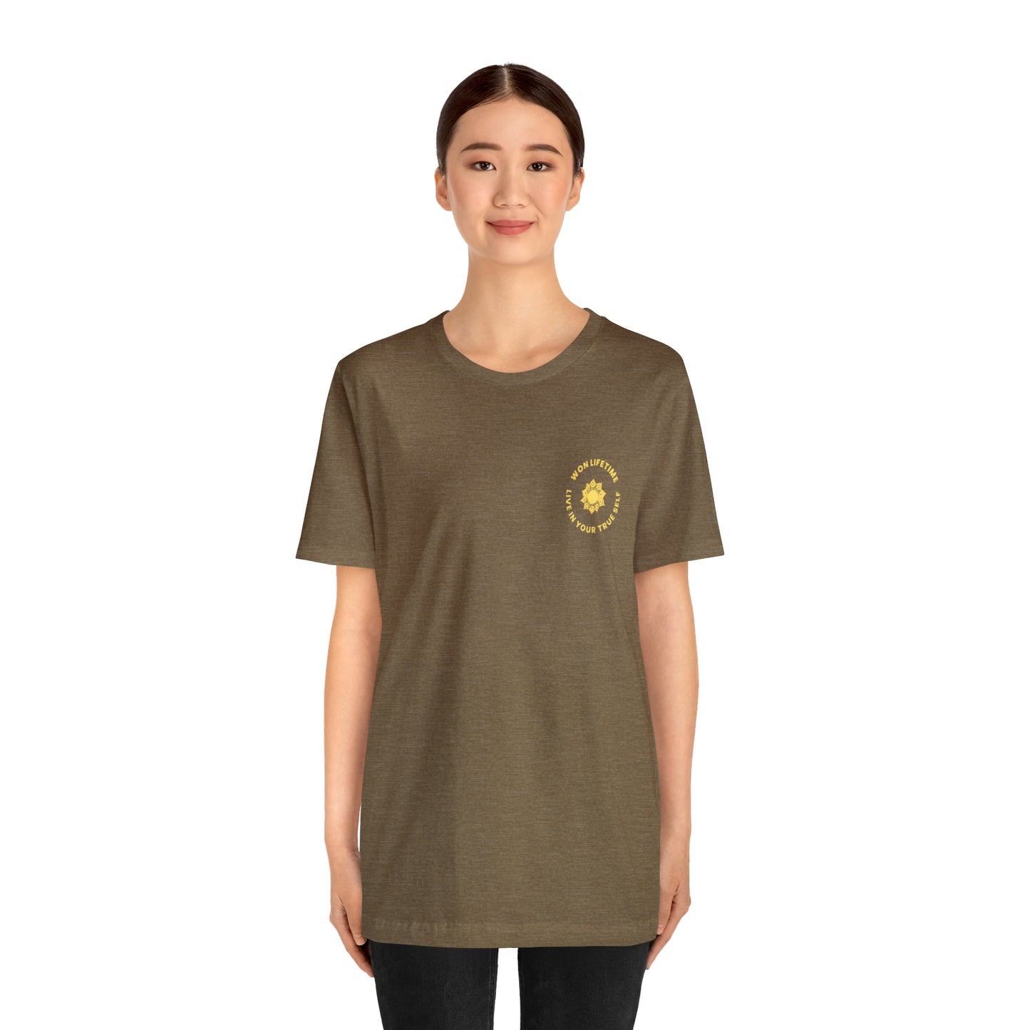 Empowered - Back Design Gold- Unisex Jersey Short Sleeve Tee