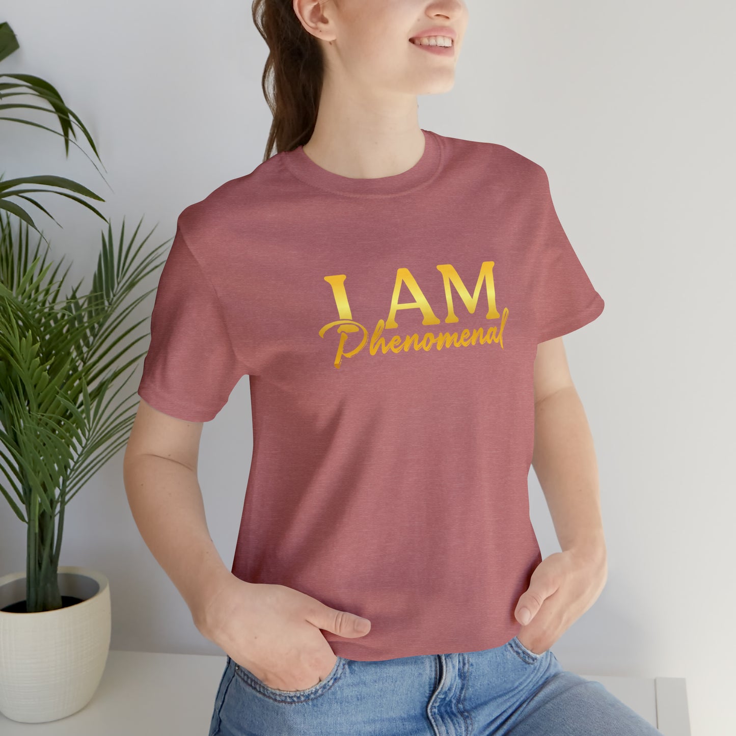 I Am Phenomenal -  Gold Logo- Unisex Jersey Short Sleeve Tee