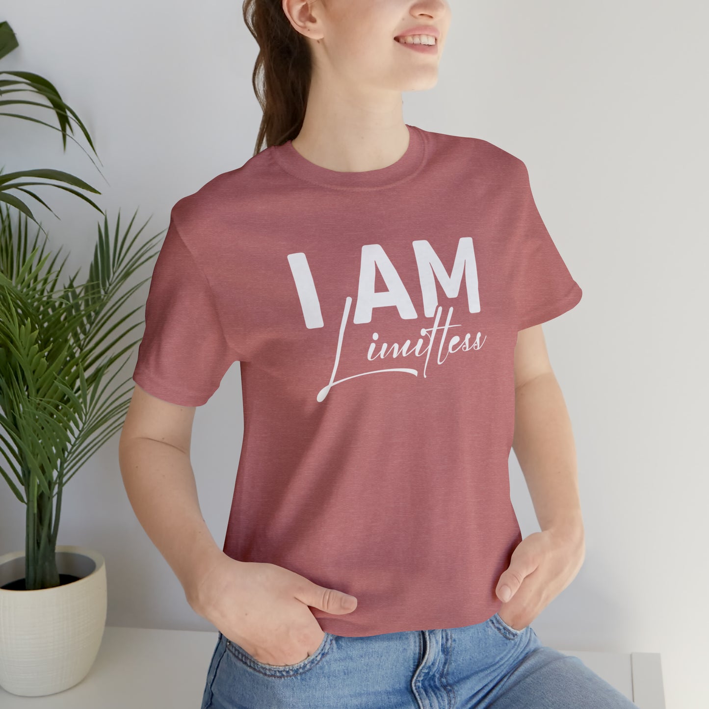 I Am Limitless - White Logo - Unisex Jersey Short Sleeve Tee