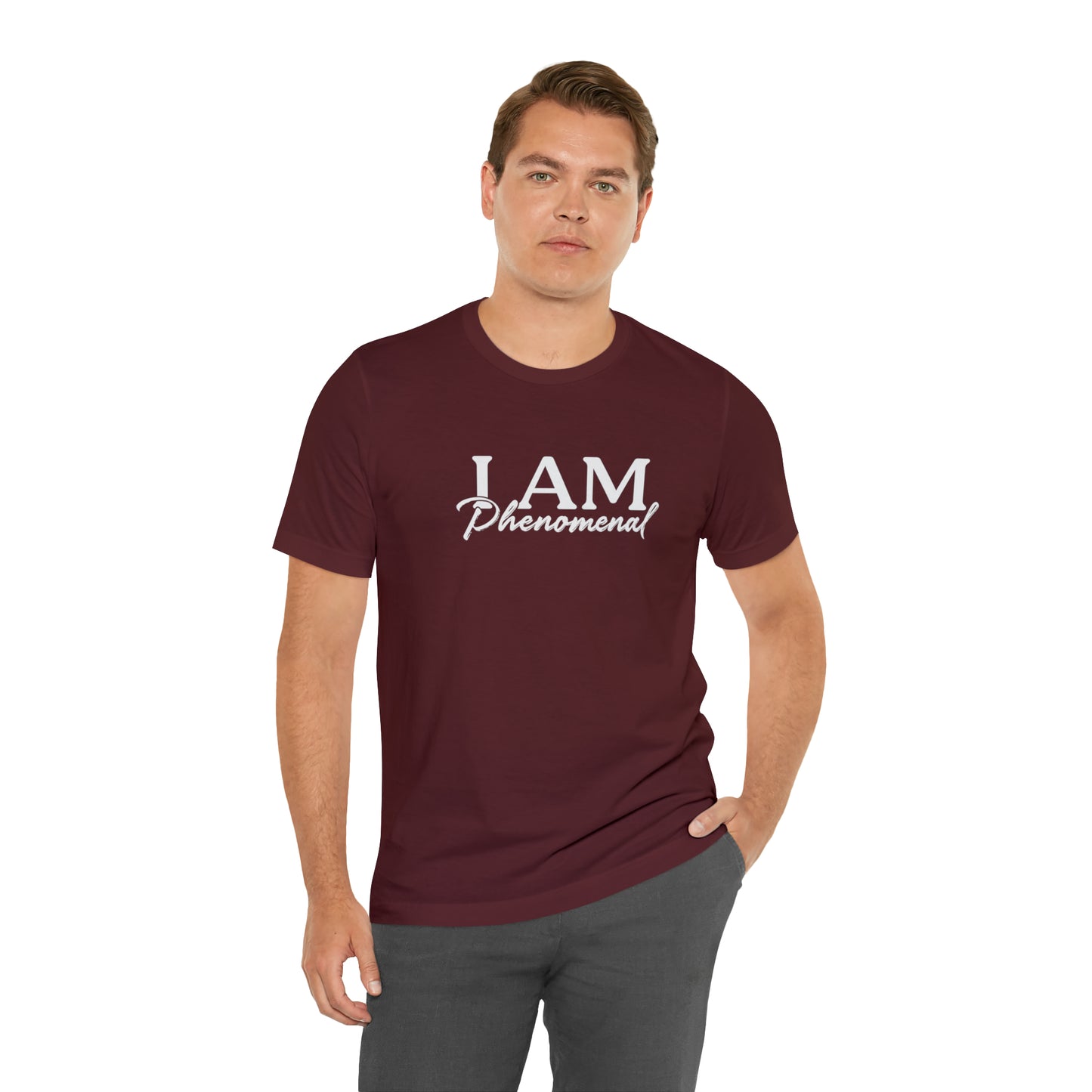 I Am Phenomenal - White Logo - Unisex Jersey Short Sleeve Tee