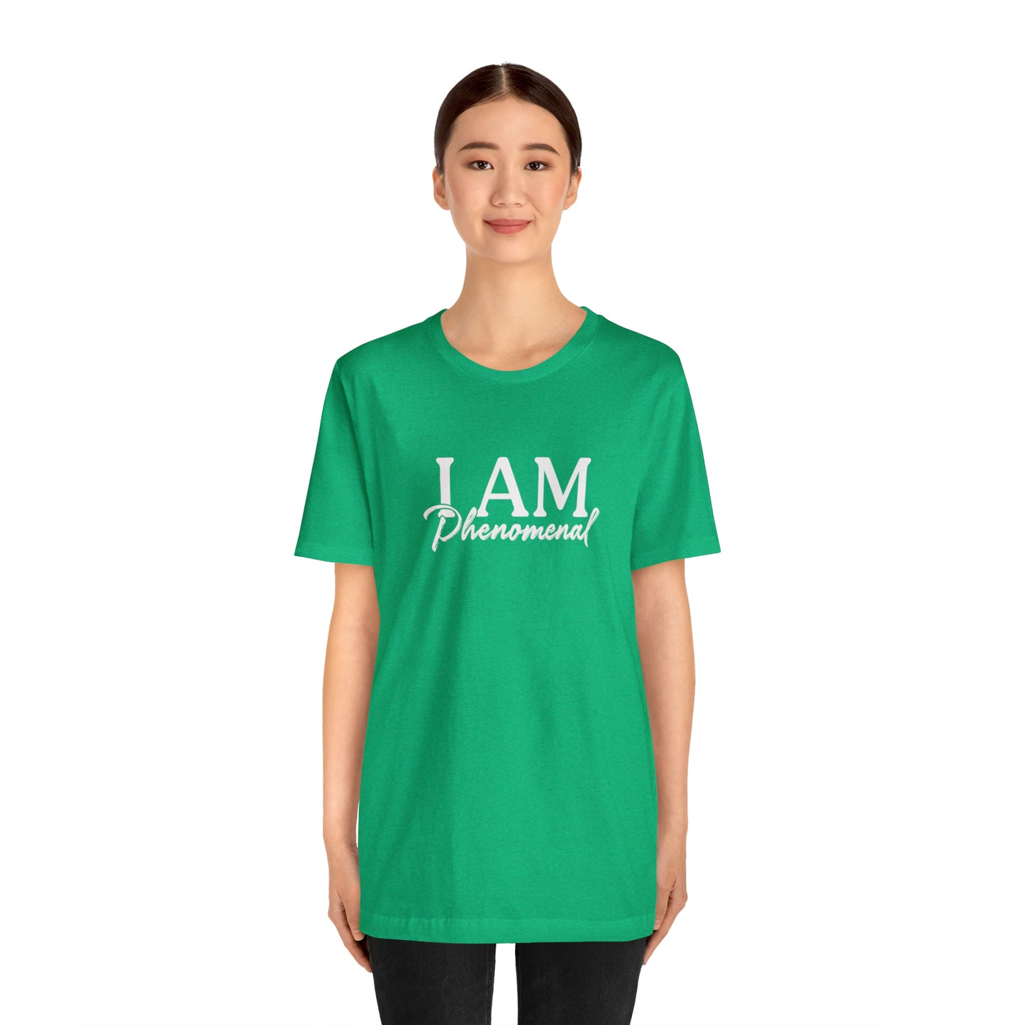 I Am Phenomenal - White Logo - Unisex Jersey Short Sleeve Tee