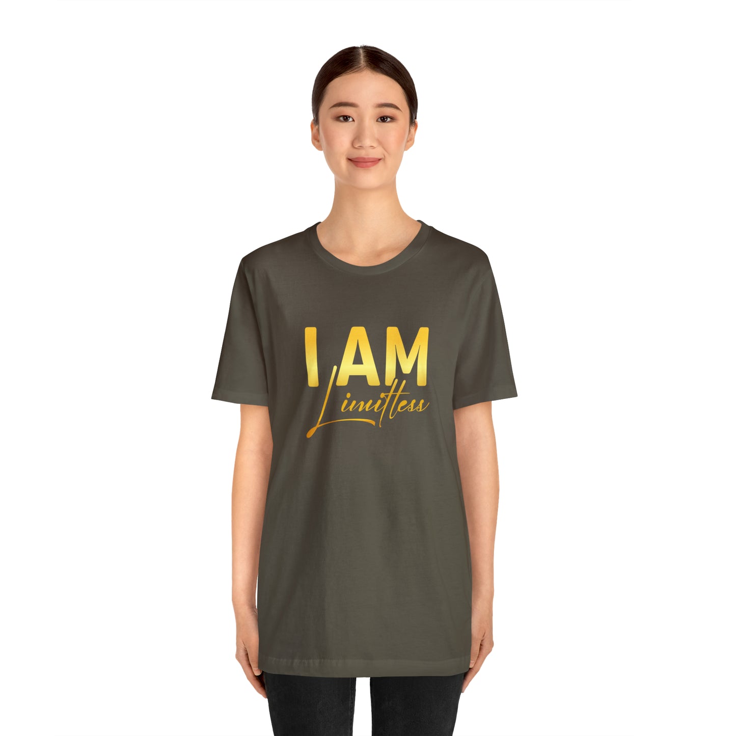 I Am Limitless -  Gold Logo- Unisex Jersey Short Sleeve Tee