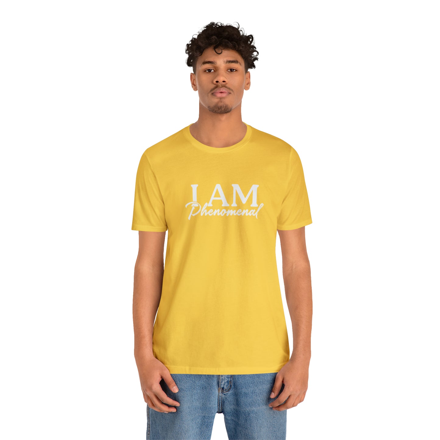 I Am Phenomenal - White Logo - Unisex Jersey Short Sleeve Tee