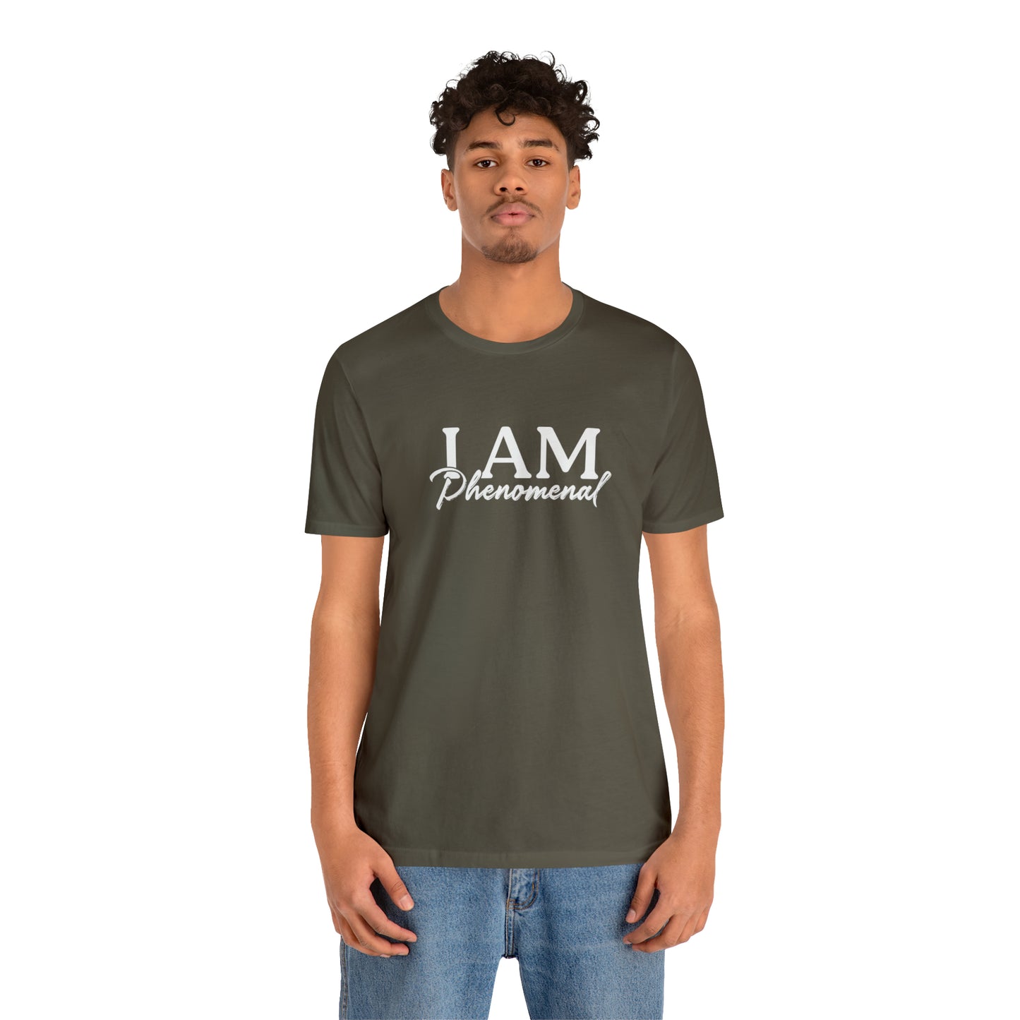 I Am Phenomenal - White Logo - Unisex Jersey Short Sleeve Tee