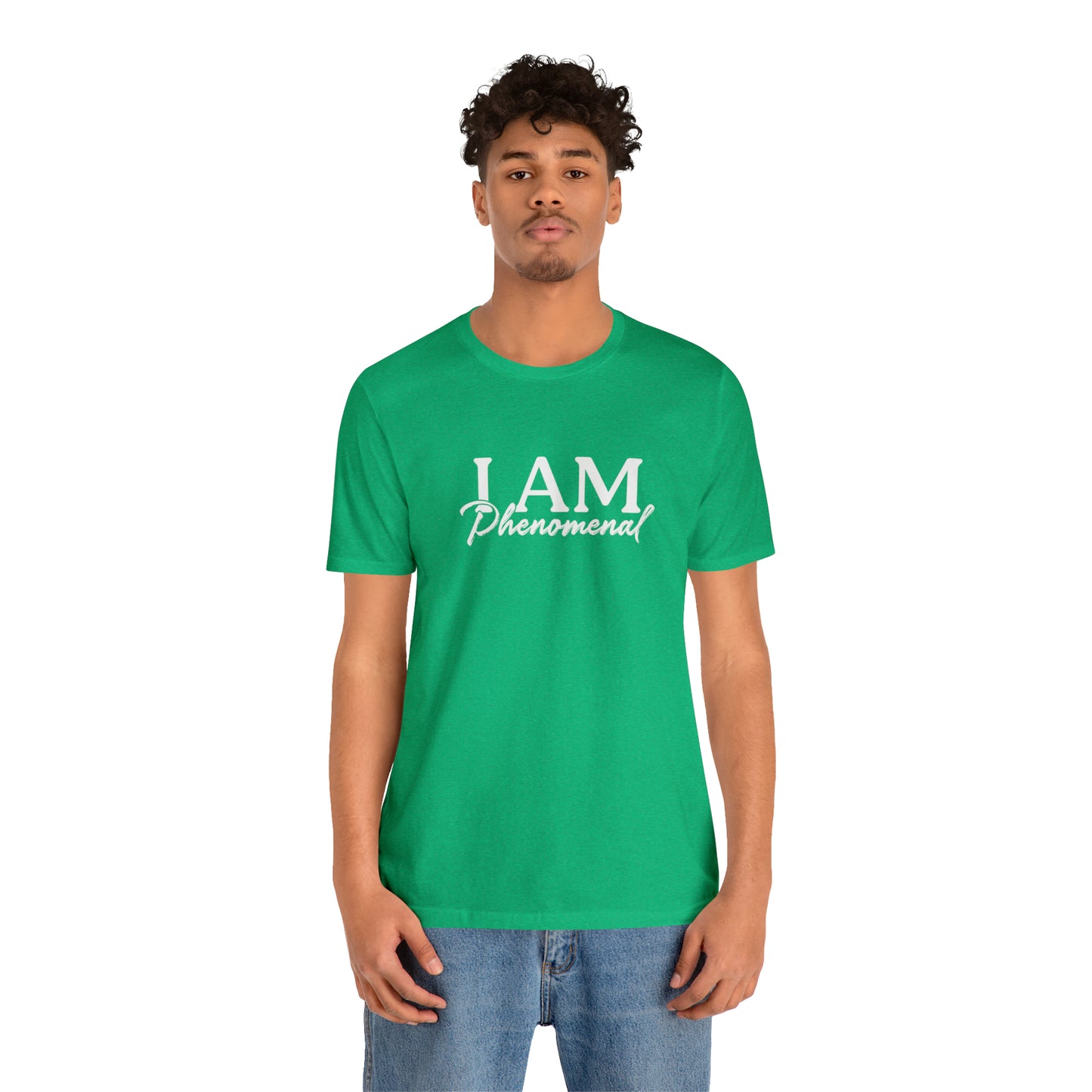 I Am Phenomenal - White Logo - Unisex Jersey Short Sleeve Tee