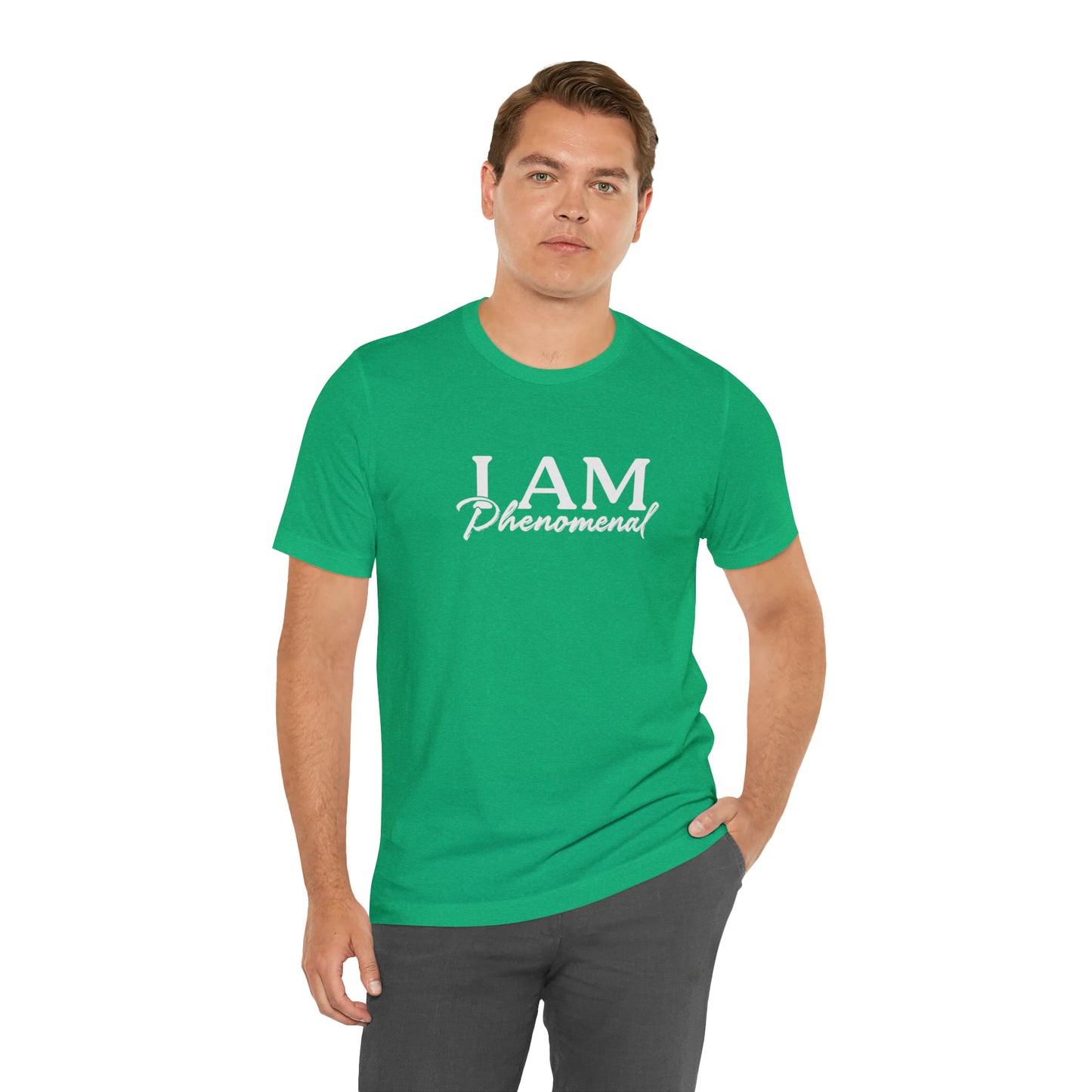 I Am Phenomenal - White Logo - Unisex Jersey Short Sleeve Tee