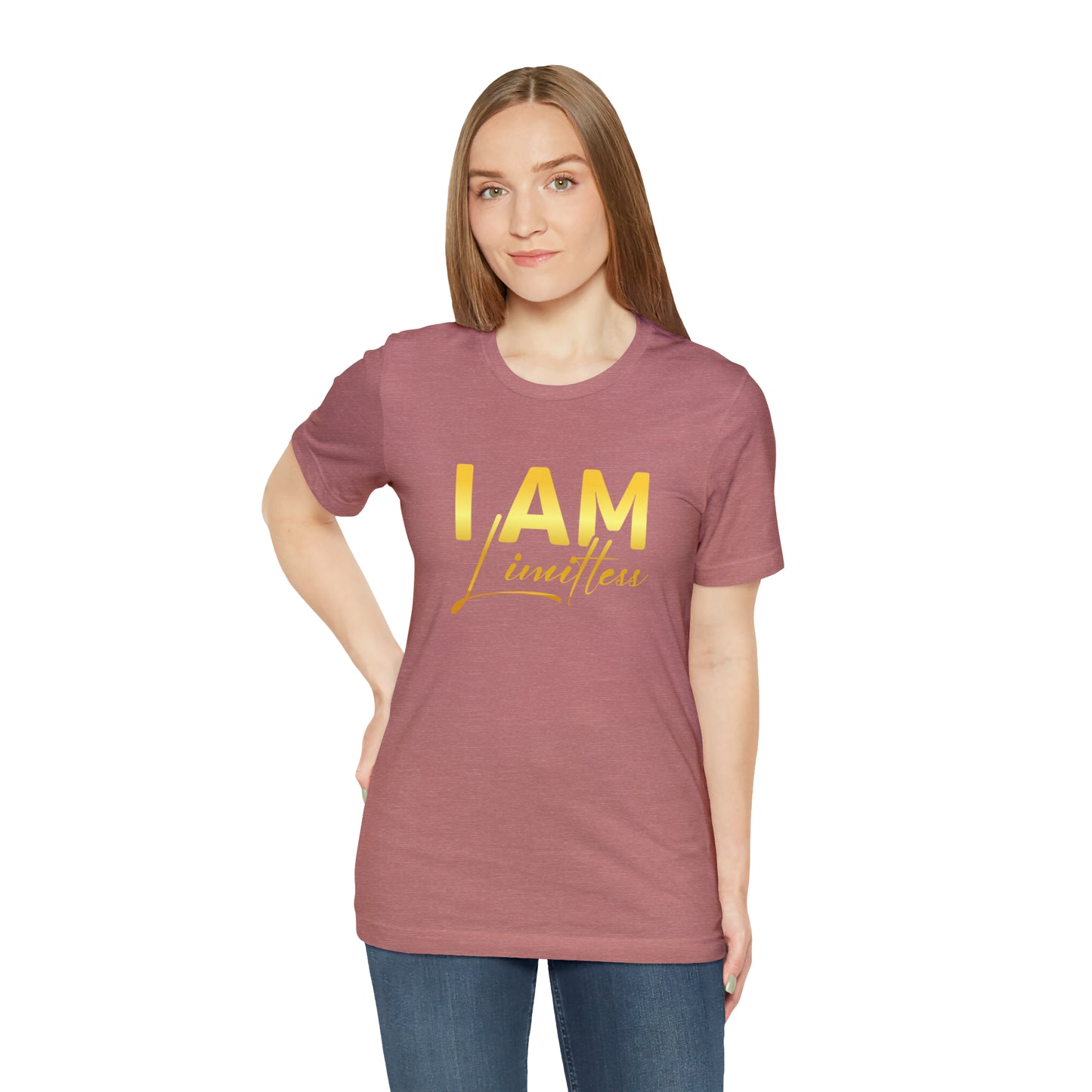 I Am Limitless -  Gold Logo- Unisex Jersey Short Sleeve Tee