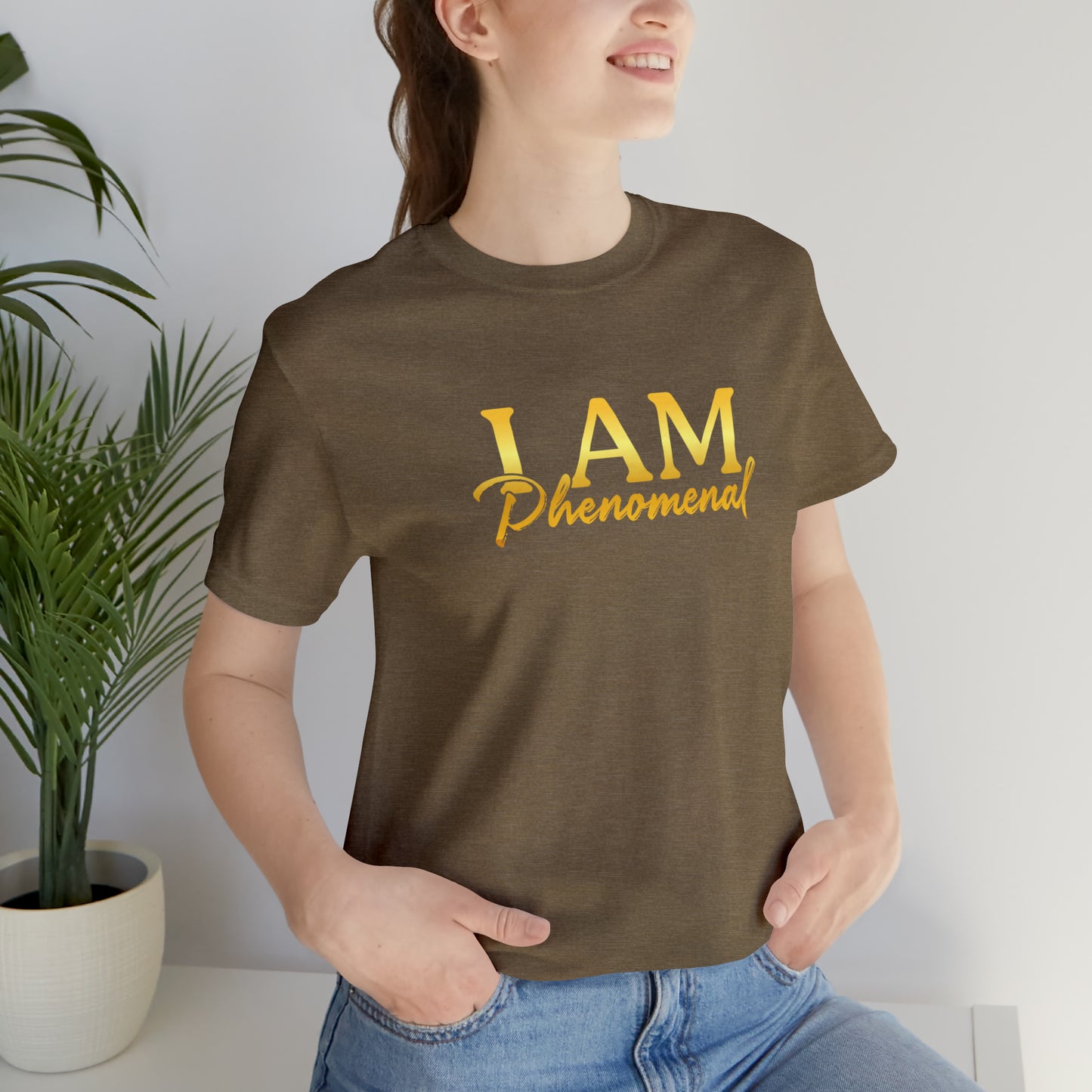 I Am Phenomenal -  Gold Logo- Unisex Jersey Short Sleeve Tee