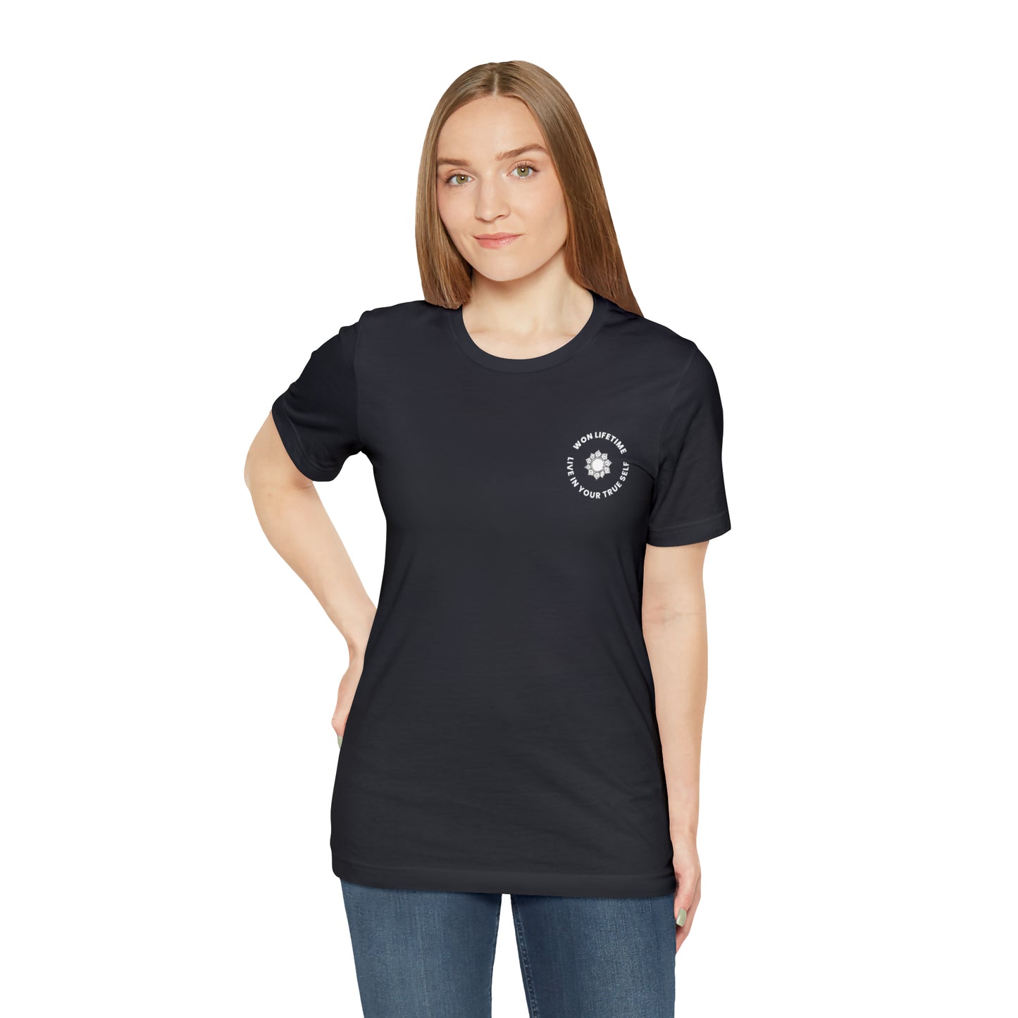 Empowered - Back Design WH -  Unisex Jersey Short Sleeve Tee