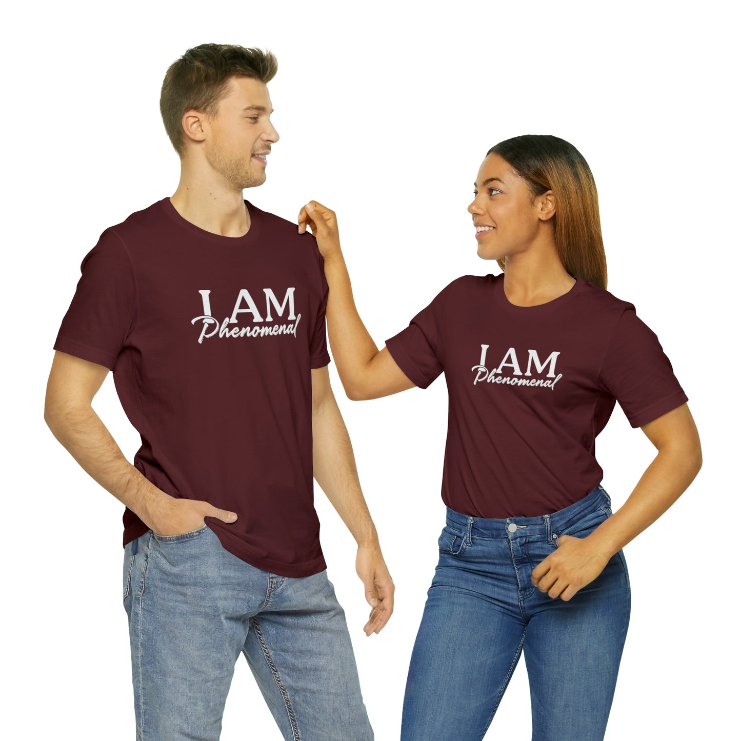 I Am Phenomenal - White Logo - Unisex Jersey Short Sleeve Tee