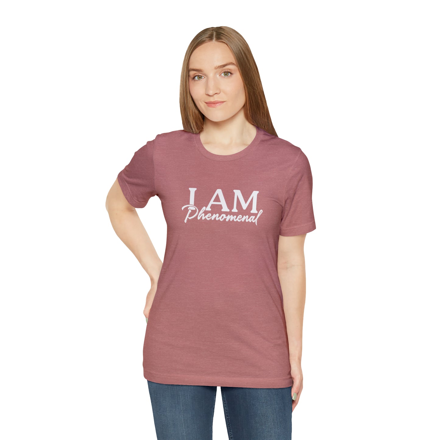 I Am Phenomenal - White Logo - Unisex Jersey Short Sleeve Tee