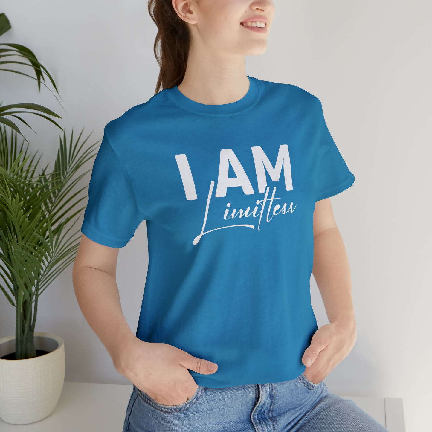 I Am Limitless - White Logo - Unisex Jersey Short Sleeve Tee