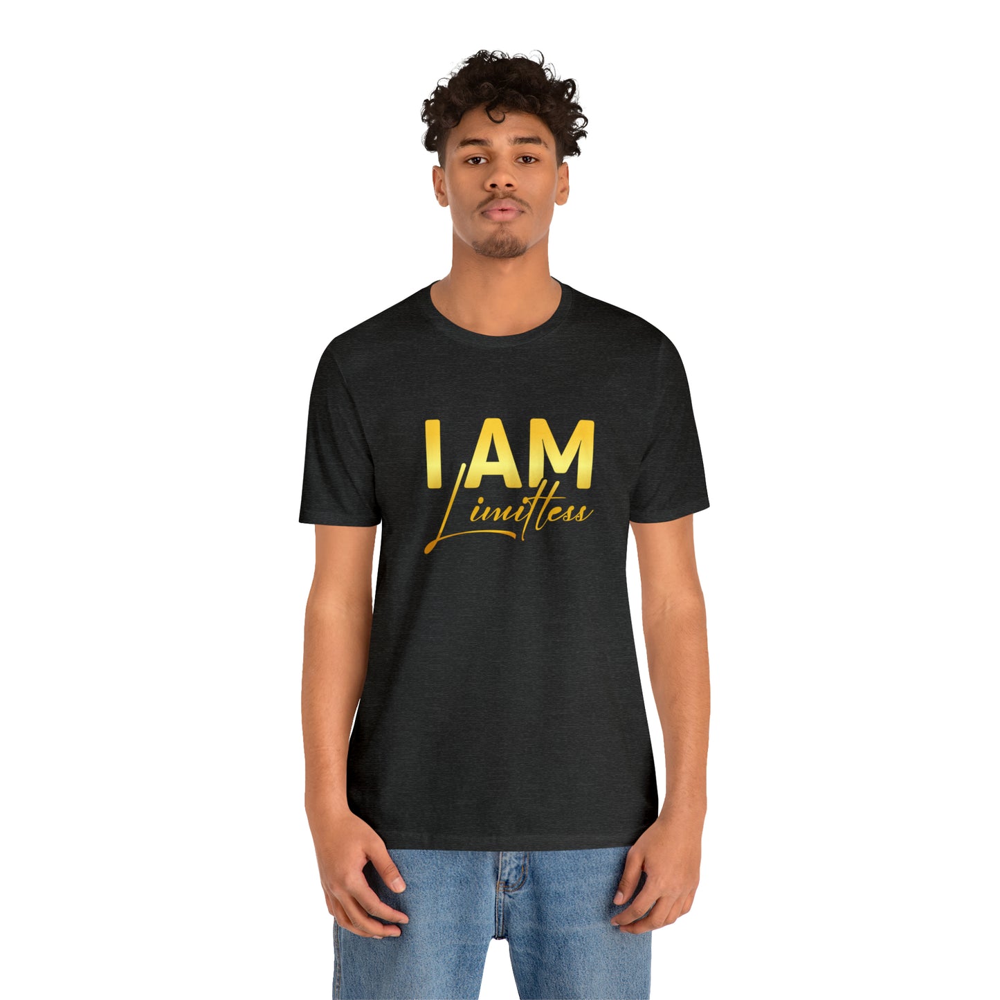 I Am Limitless -  Gold Logo- Unisex Jersey Short Sleeve Tee