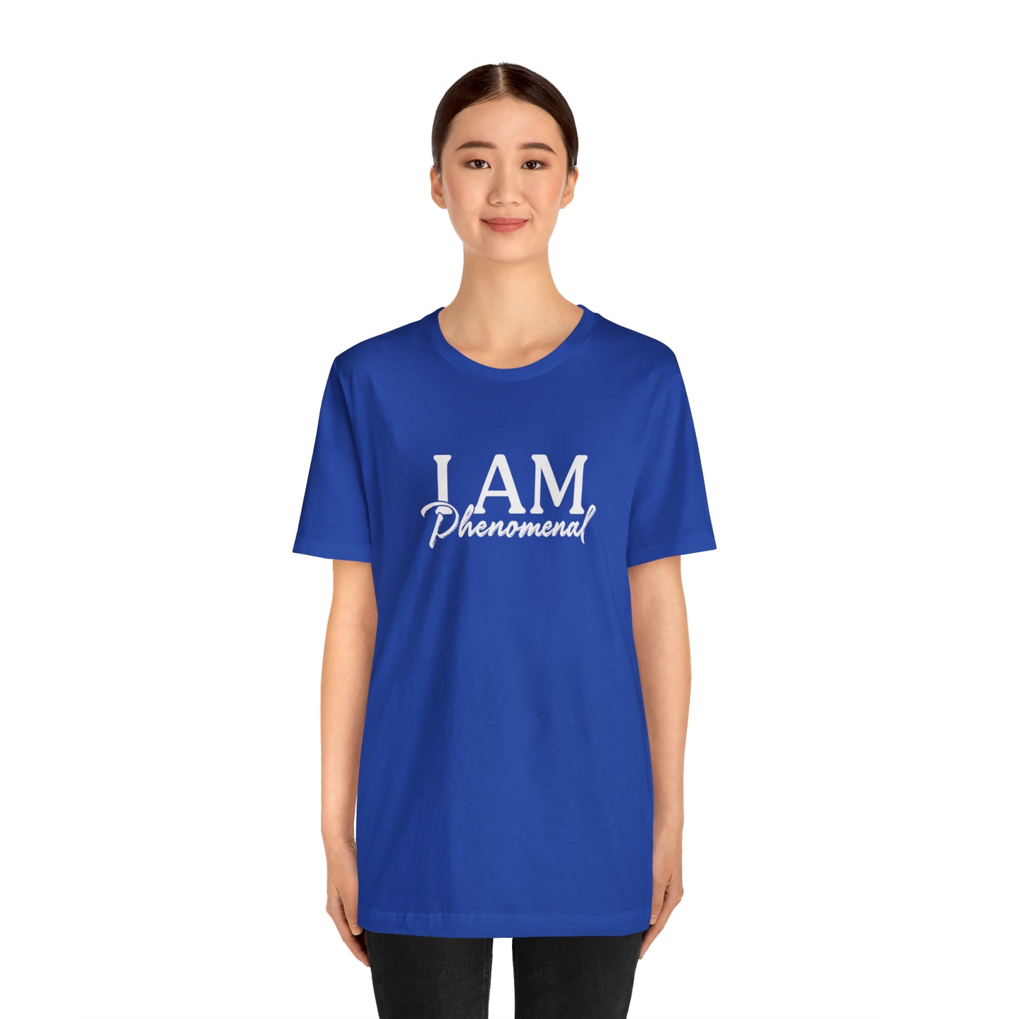 I Am Phenomenal - White Logo - Unisex Jersey Short Sleeve Tee