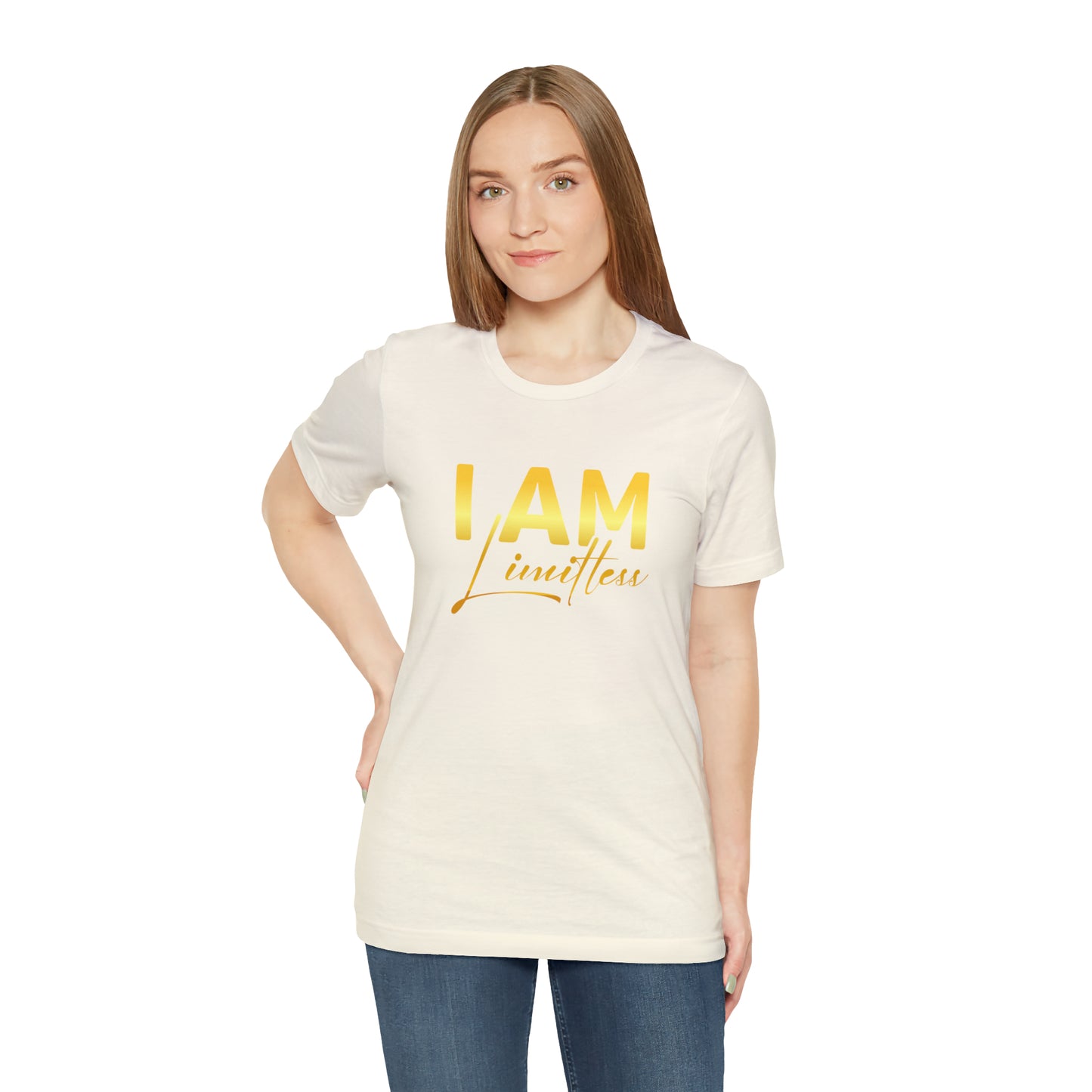 I Am Limitless -  Gold Logo- Unisex Jersey Short Sleeve Tee