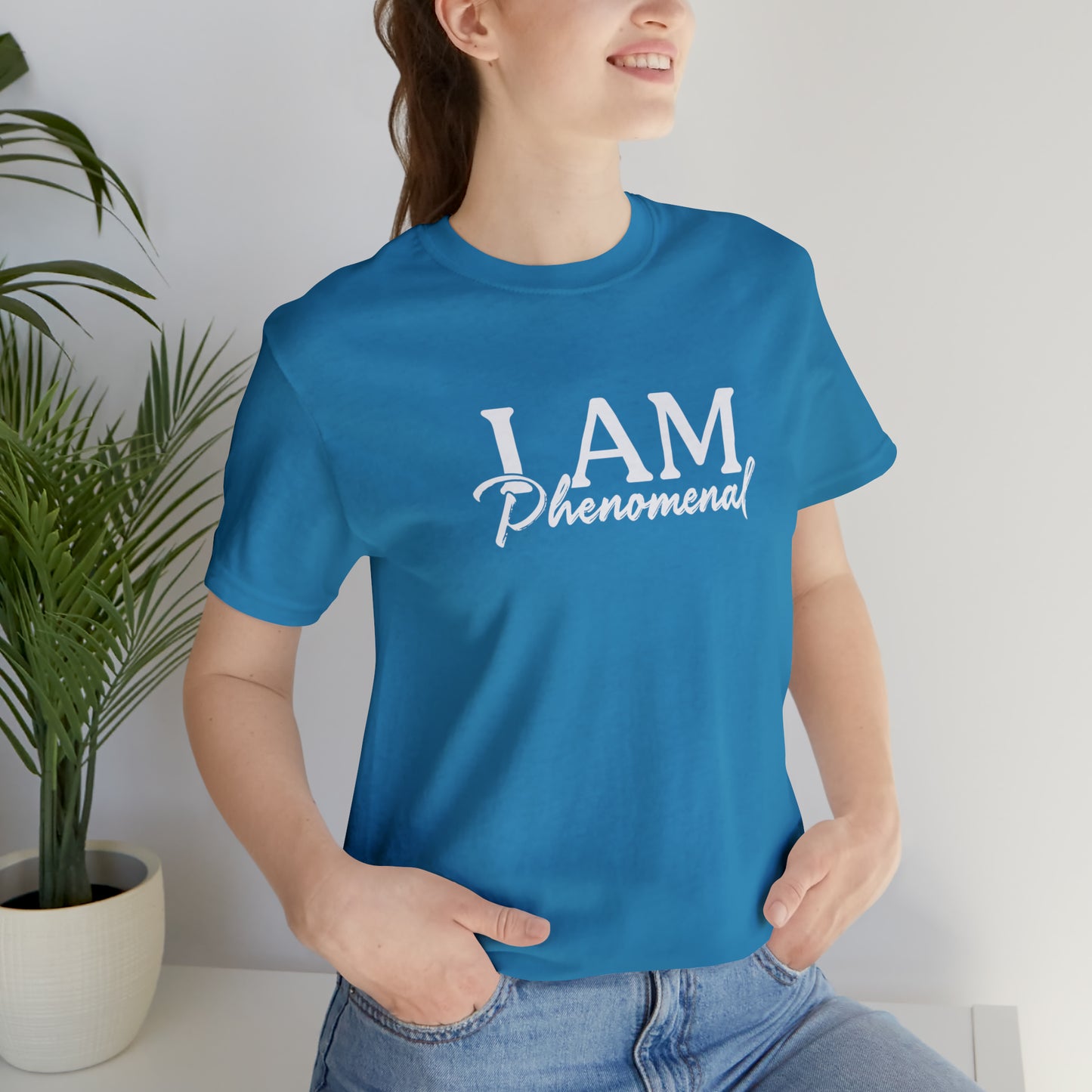 I Am Phenomenal - White Logo - Unisex Jersey Short Sleeve Tee