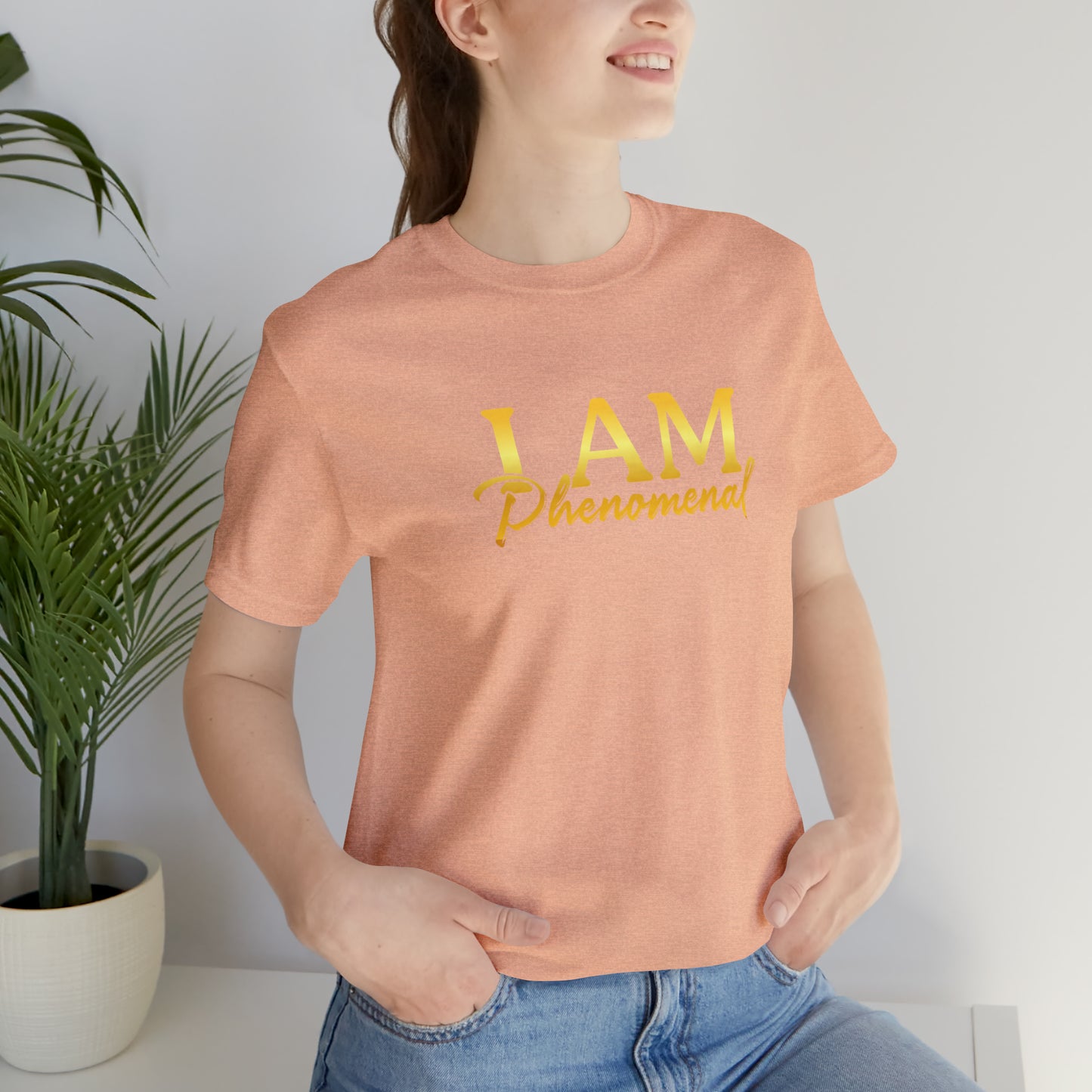 I Am Phenomenal -  Gold Logo- Unisex Jersey Short Sleeve Tee