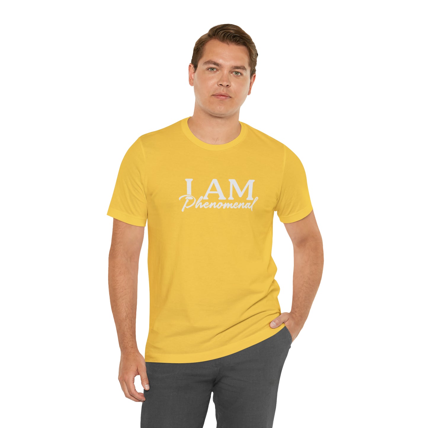 I Am Phenomenal - White Logo - Unisex Jersey Short Sleeve Tee