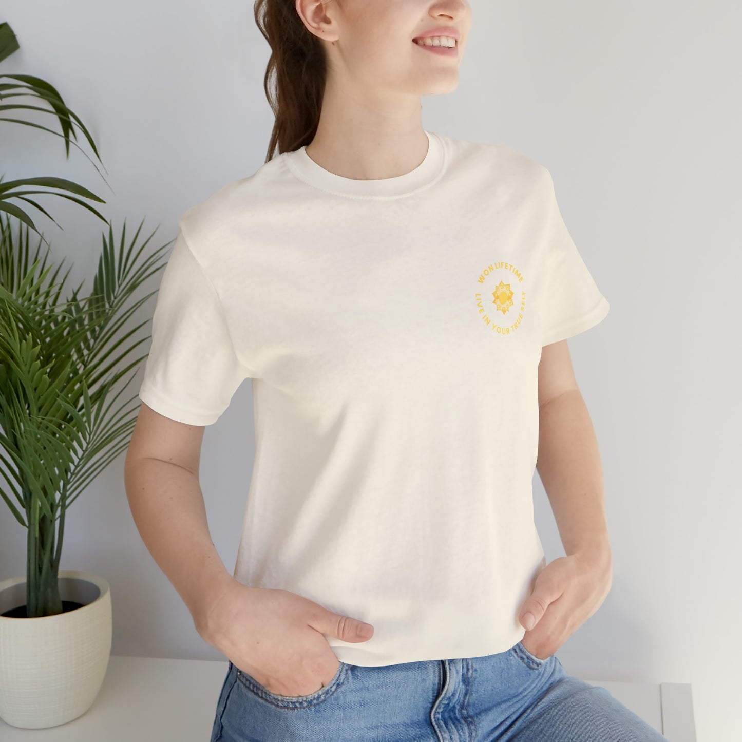 Empowered - Back Design Gold- Unisex Jersey Short Sleeve Tee