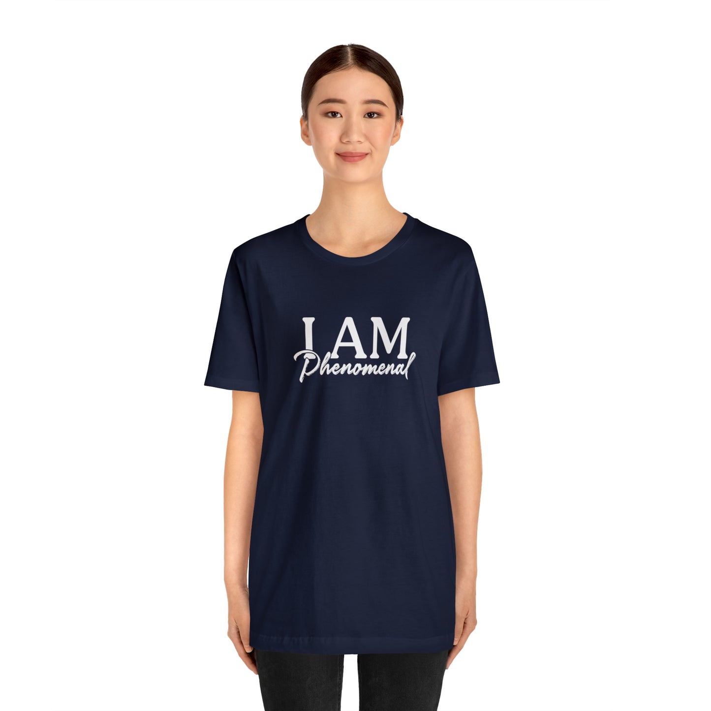 I Am Phenomenal - White Logo - Unisex Jersey Short Sleeve Tee