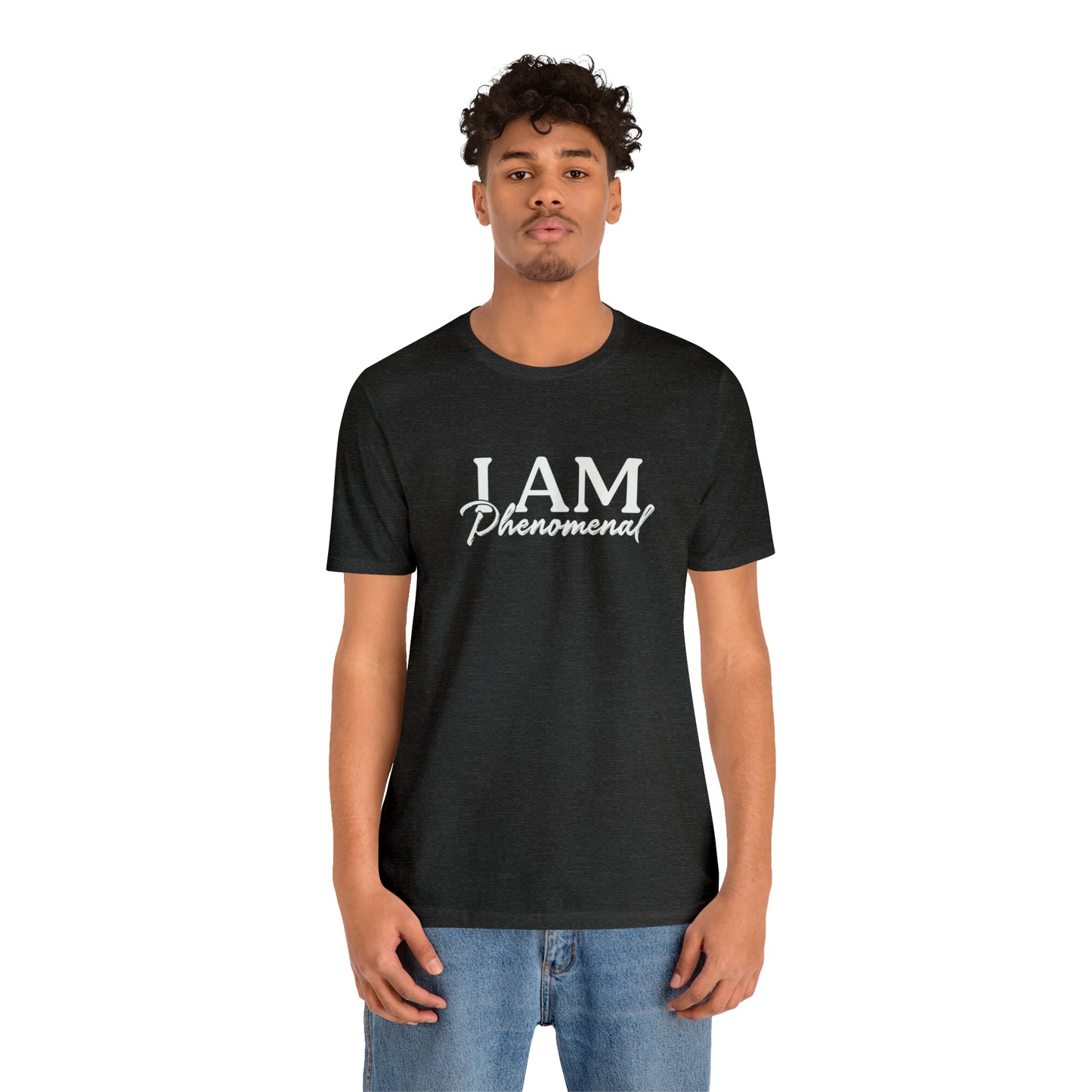 I Am Phenomenal - White Logo - Unisex Jersey Short Sleeve Tee