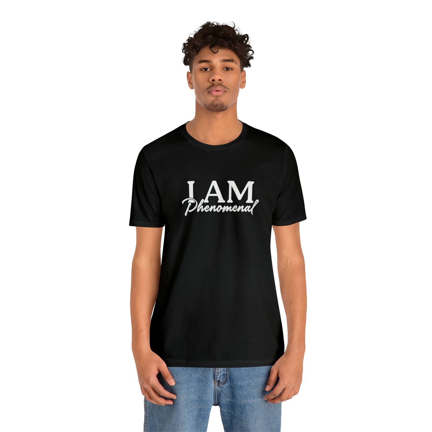 I Am Phenomenal - White Logo - Unisex Jersey Short Sleeve Tee