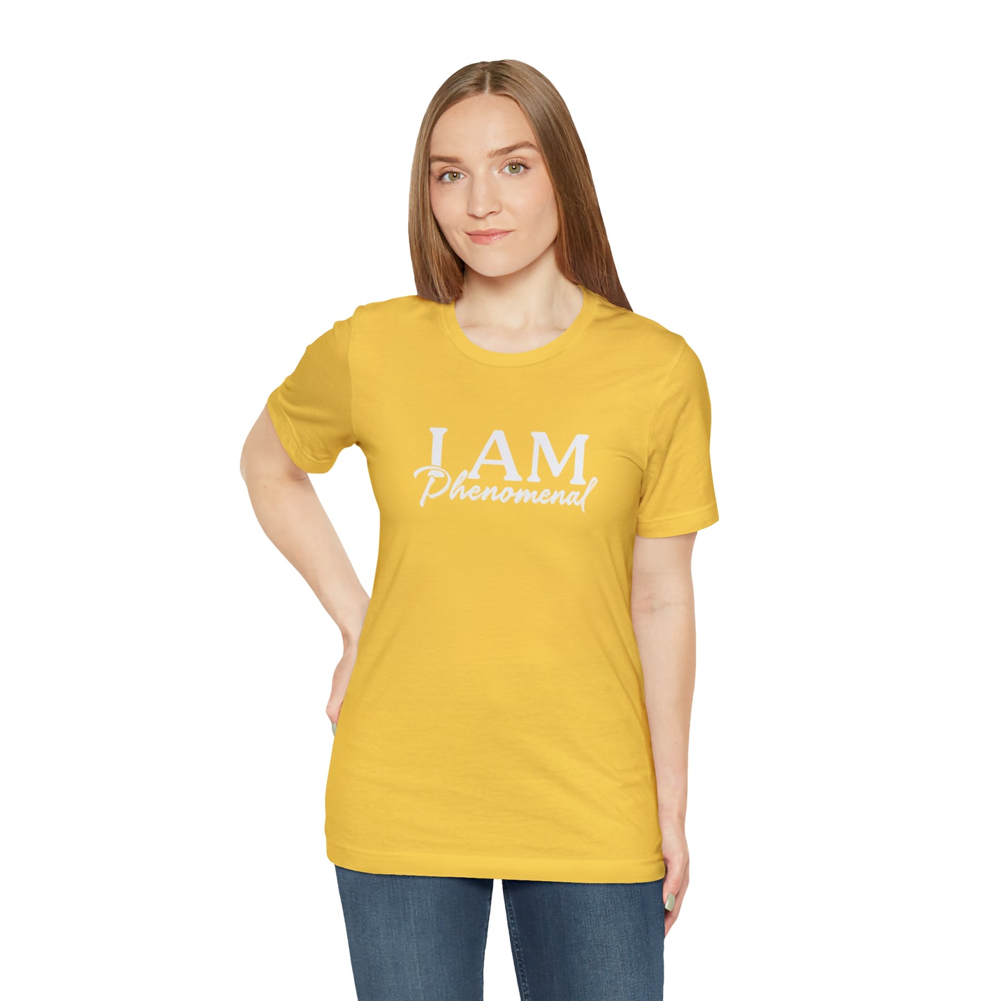 I Am Phenomenal - White Logo - Unisex Jersey Short Sleeve Tee