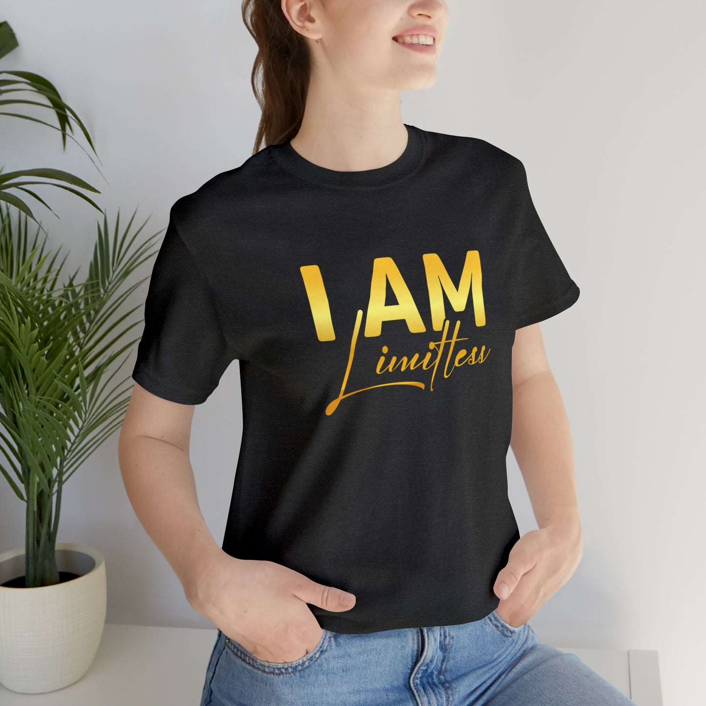 I Am Limitless -  Gold Logo- Unisex Jersey Short Sleeve Tee