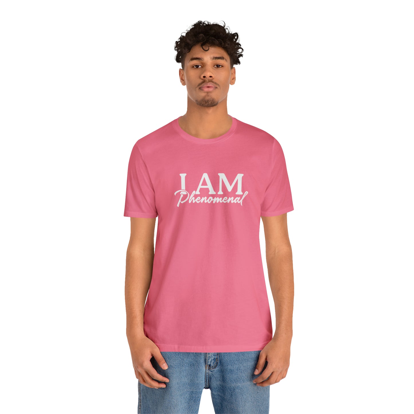 I Am Phenomenal - White Logo - Unisex Jersey Short Sleeve Tee