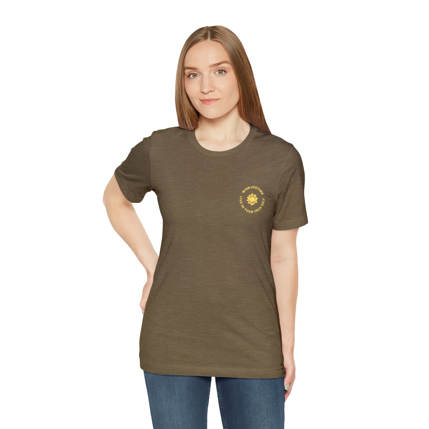 Empowered - Back Design Gold- Unisex Jersey Short Sleeve Tee