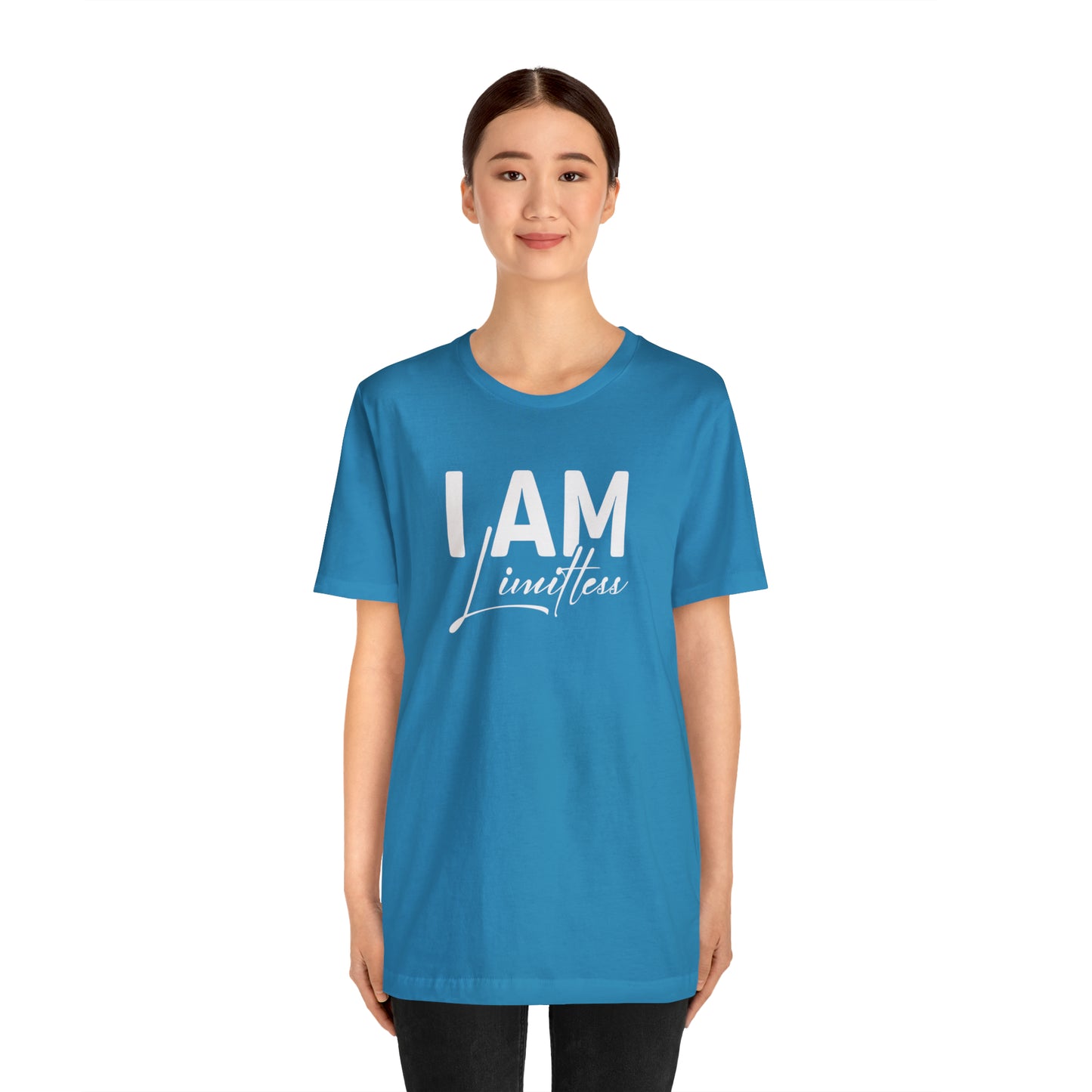 I Am Limitless - White Logo - Unisex Jersey Short Sleeve Tee