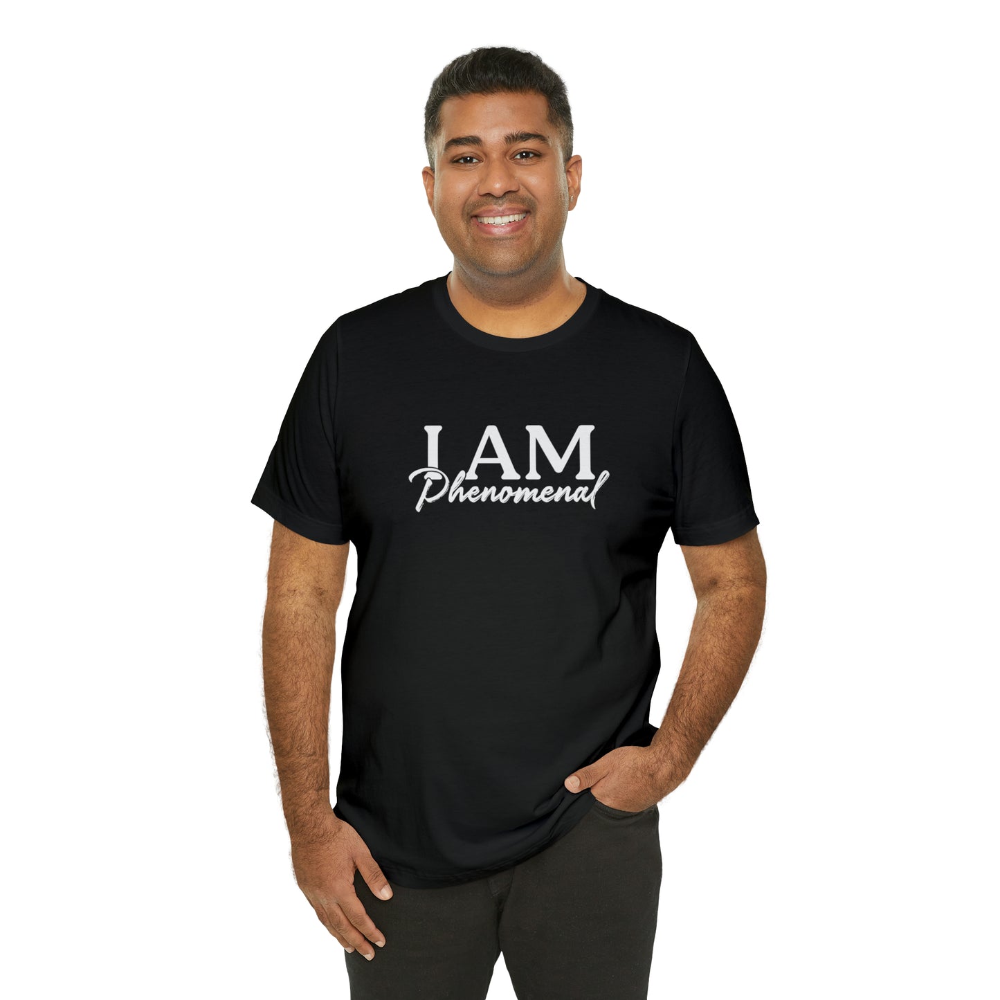 I Am Phenomenal - White Logo - Unisex Jersey Short Sleeve Tee