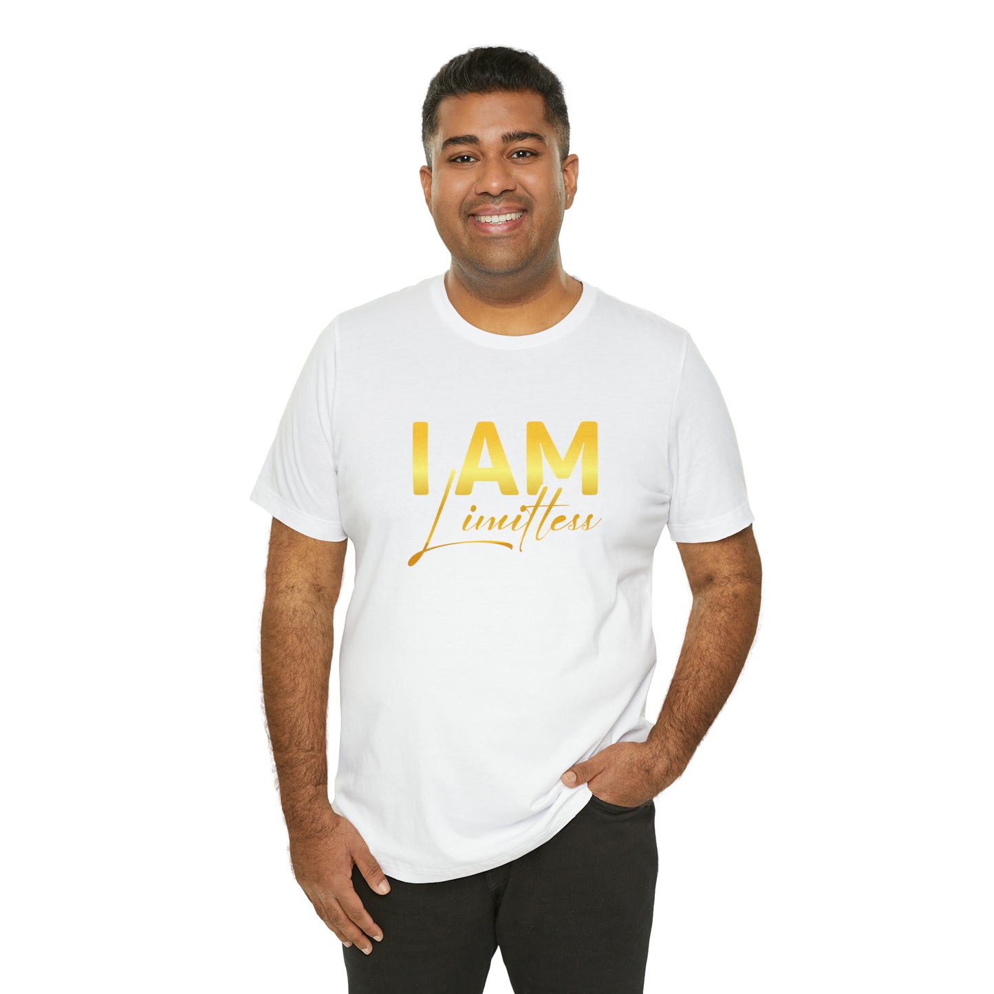 I Am Limitless -  Gold Logo- Unisex Jersey Short Sleeve Tee