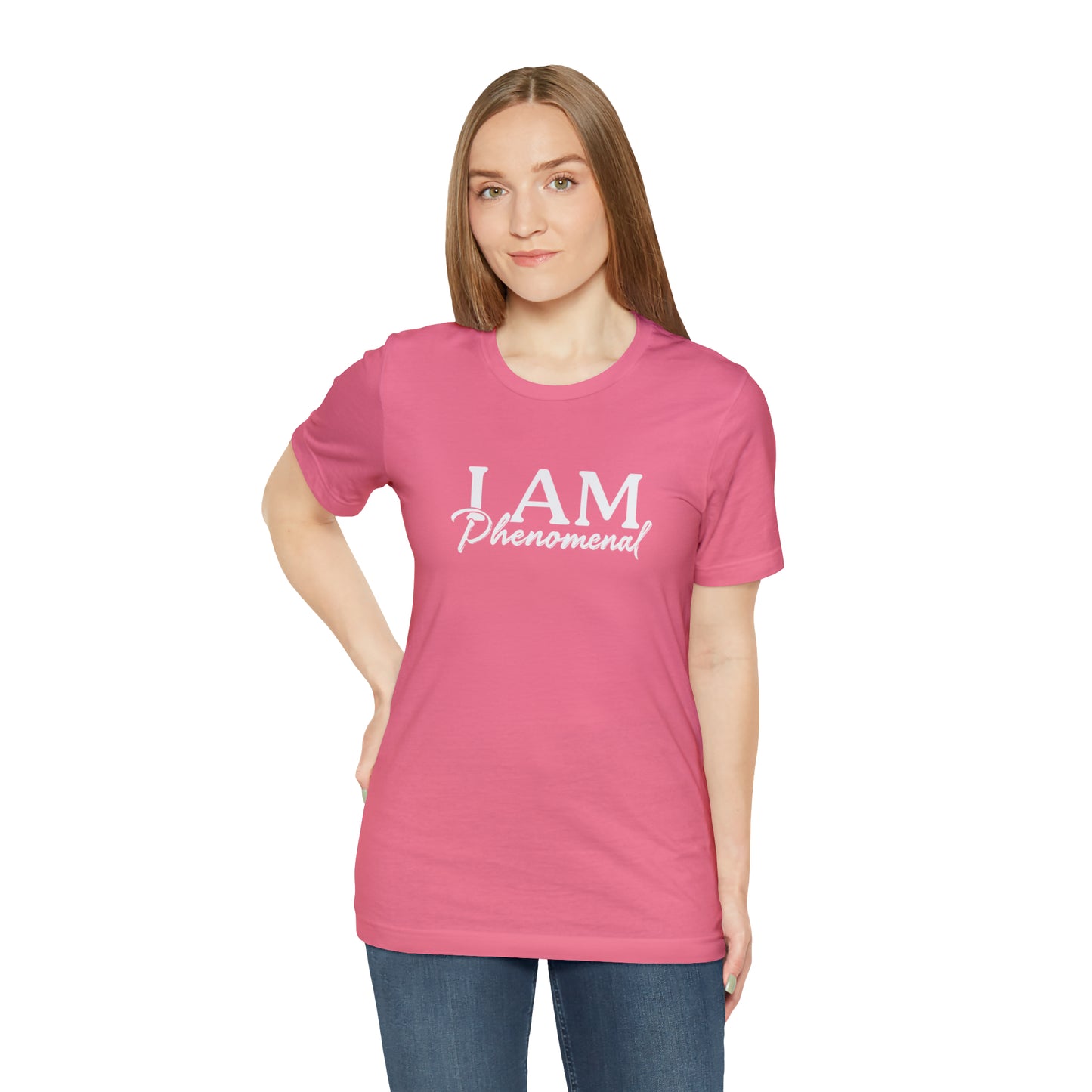 I Am Phenomenal - White Logo - Unisex Jersey Short Sleeve Tee