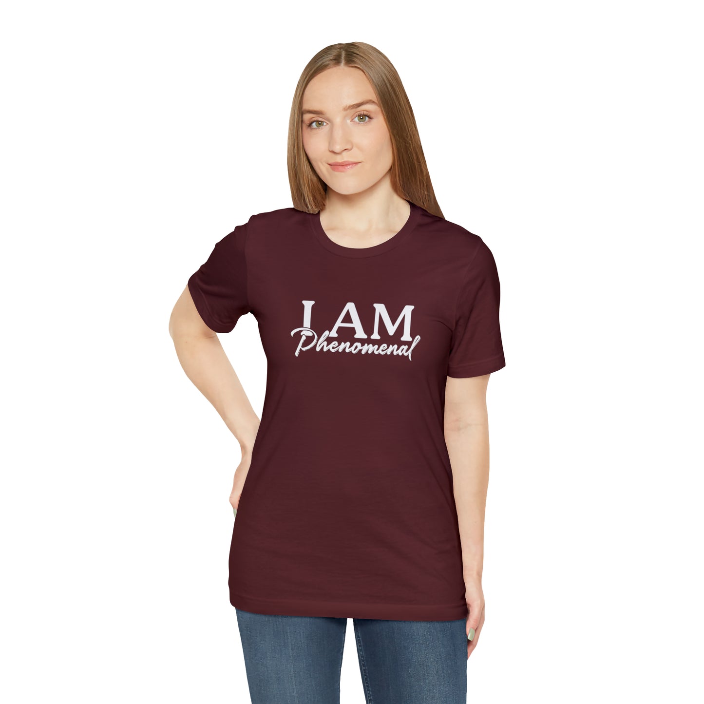 I Am Phenomenal - White Logo - Unisex Jersey Short Sleeve Tee