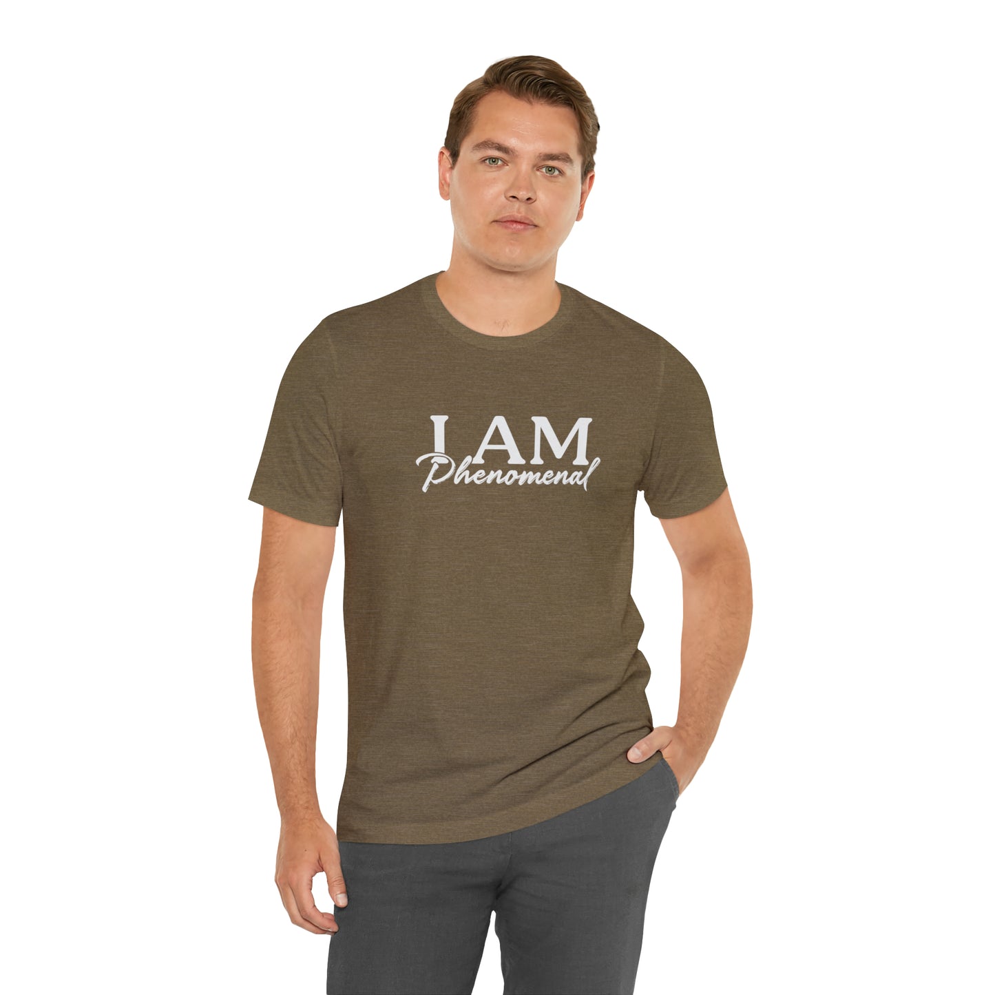 I Am Phenomenal - White Logo - Unisex Jersey Short Sleeve Tee