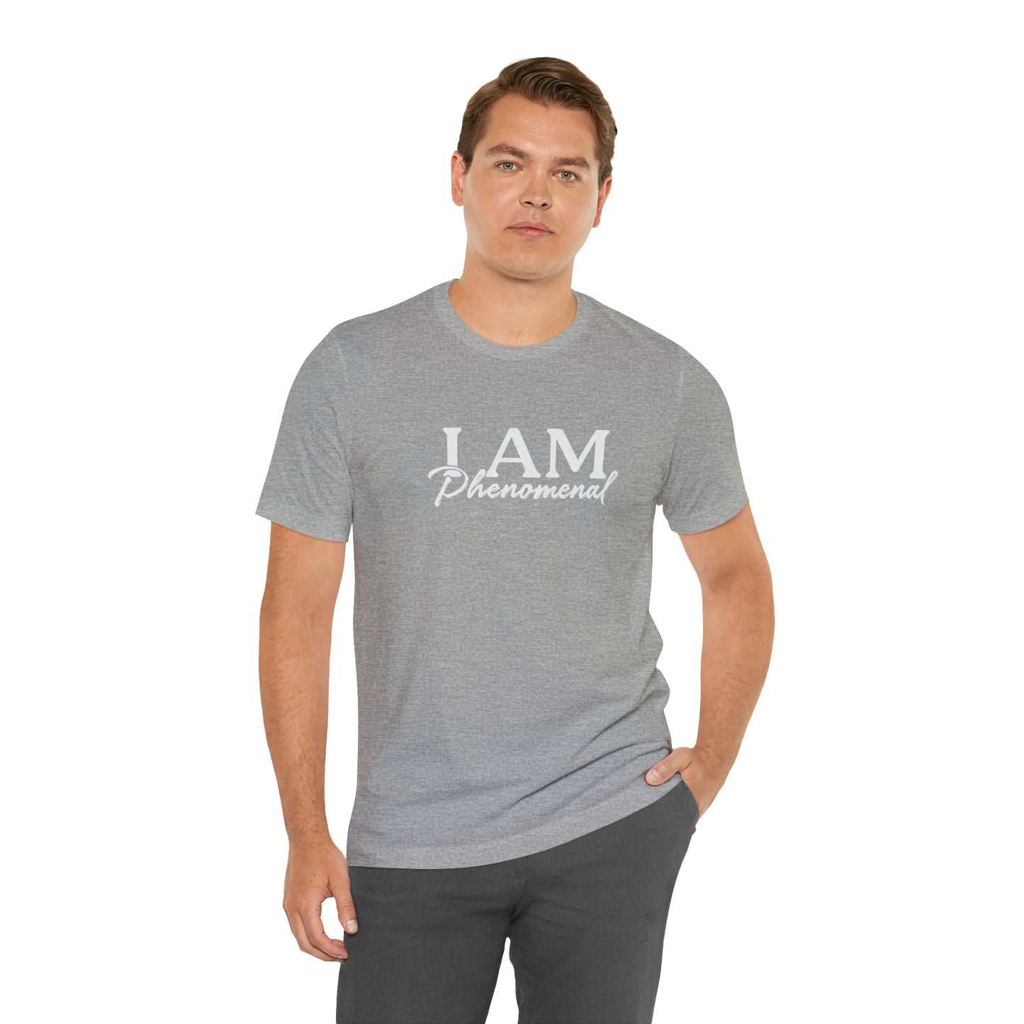 I Am Phenomenal - White Logo - Unisex Jersey Short Sleeve Tee