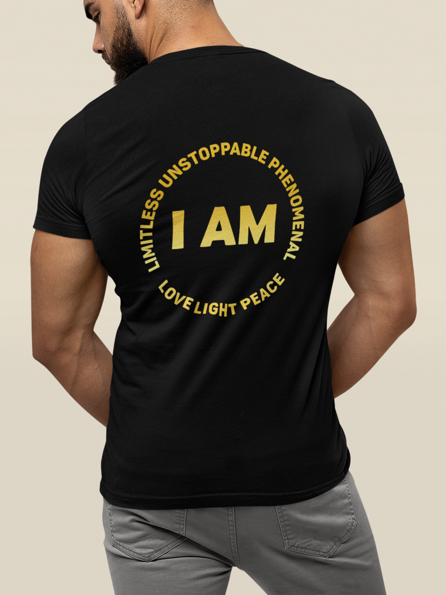 Empowered - Back Design Gold- Unisex Jersey Short Sleeve Tee